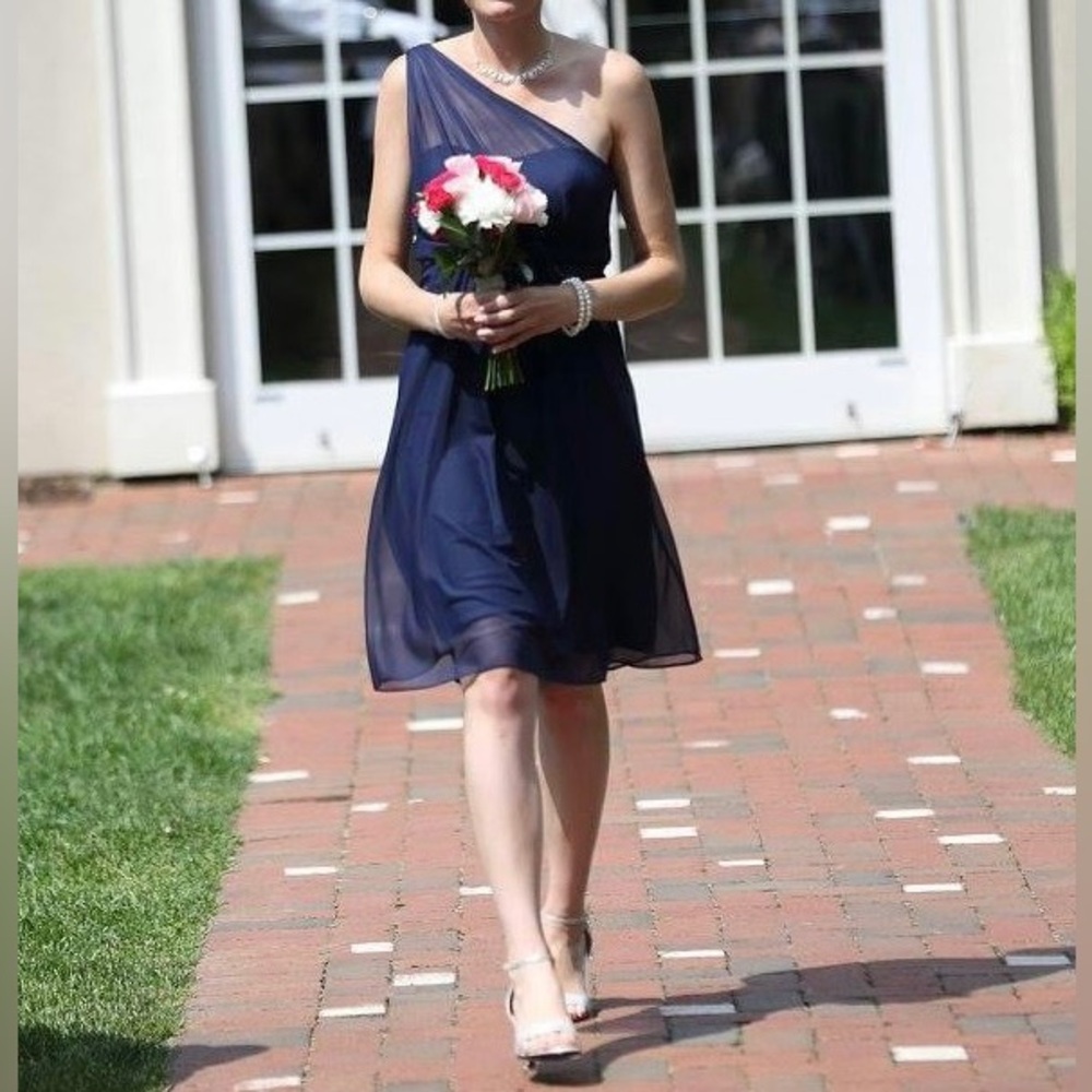 David’s bridal Marine knee-length bridesmaid dress